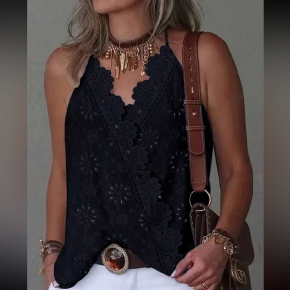 Boho lace halter top - Picture 7 of 16